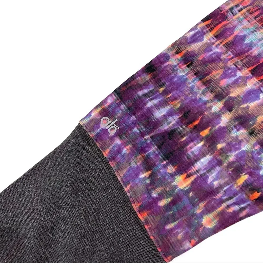 ALO Yoga Bhakti Print Goddess Ribbed Legging Size Small